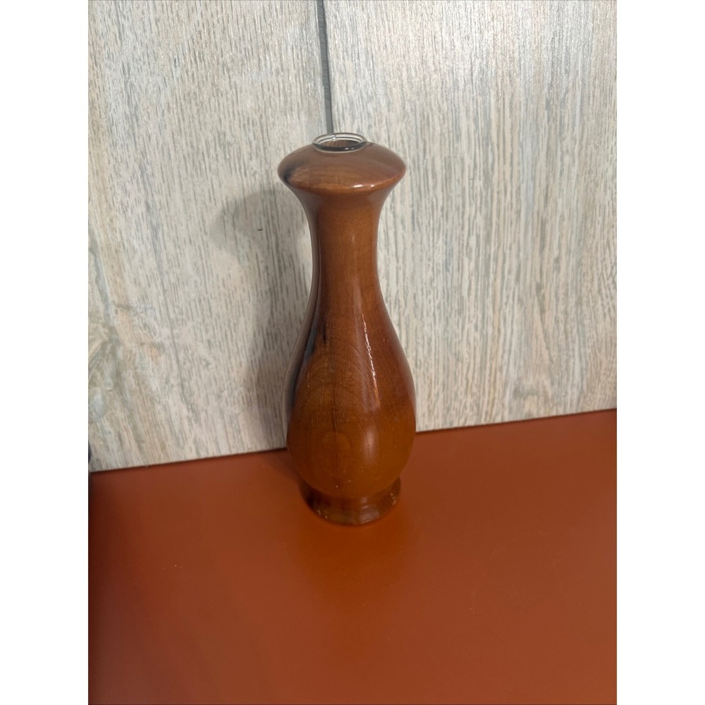 Vintage Ralph A Bailey Oregon Myrtlewood Bud Vase with Glass Insert 6.5 Inch